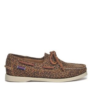 NEW $195 Sebago Docksides Portland Leopard Boat Shoes